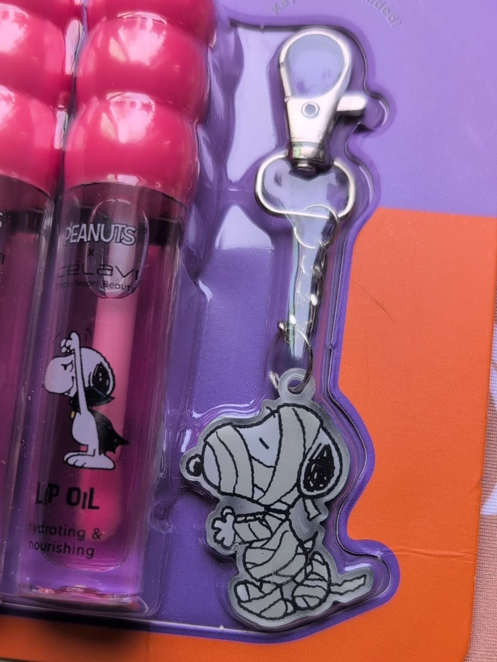 Nwt Peanuts x Celavi boo-licious lip oil set